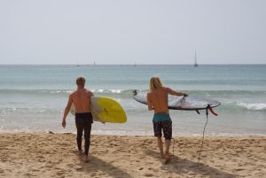 nice surf lines at Meia Praia Lagos