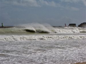 meia praia surfer almost in barrel
