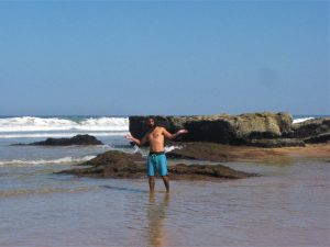 surfer on the beach