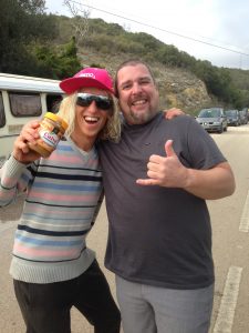 After the surf Cesar gave me this massive jar of peanut butter. the best gift you can give me really