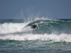 backside barrel winter surf