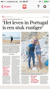 a dutch Newspaper about our lives in the Algarve