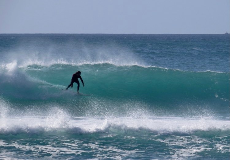 Perfect waves Barranco with Surf Guide Algarve