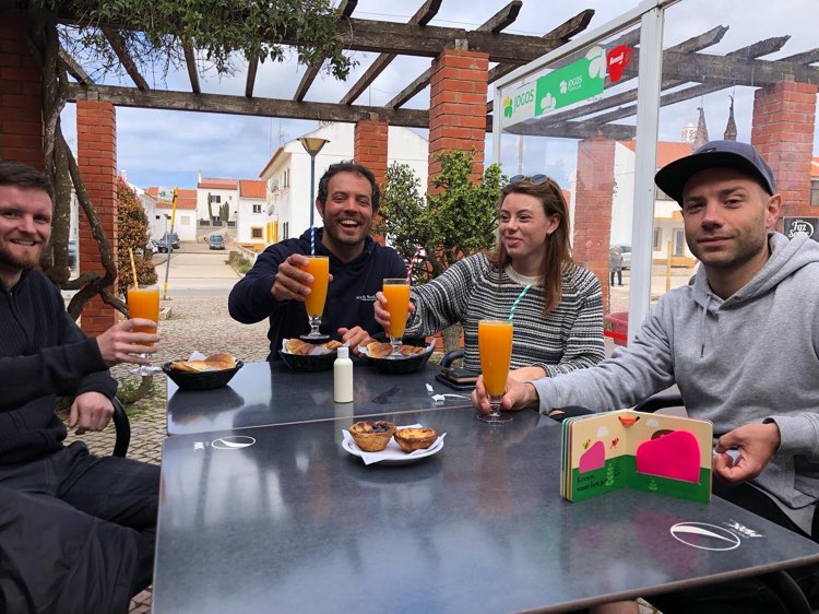 after surf breakfast in vila do bispo with surf guide algarve