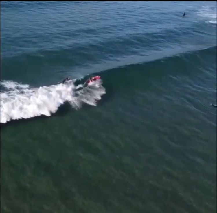 drone shot zavial surf guide algarve