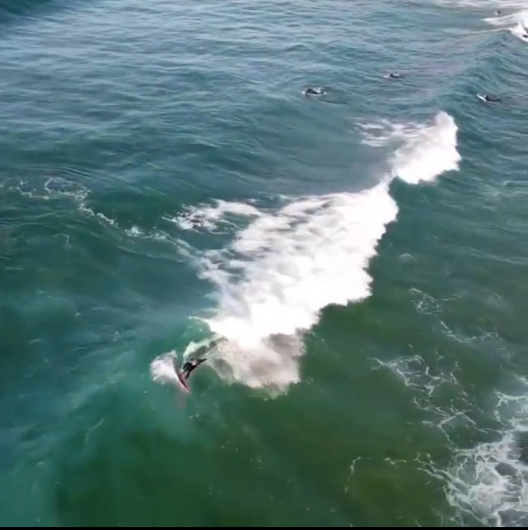 drone shot zavial surfing surf guide algarve