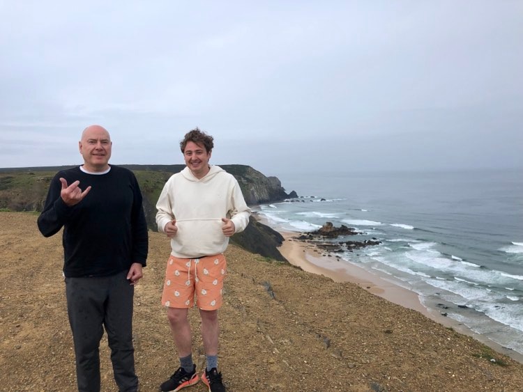 father and son surf guiding adventure castelejo and cordoama