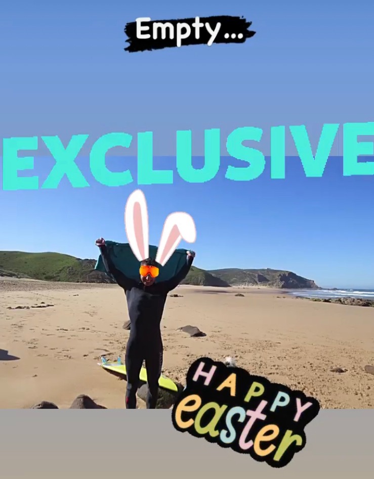 happy easter hunt amado surf empty beach surf guide algarve