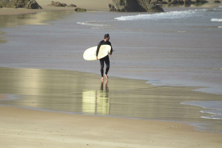 canadian surfer at amado beach surf guide algarve