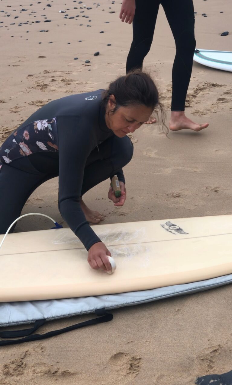 surfboard waxing surf guide algarve