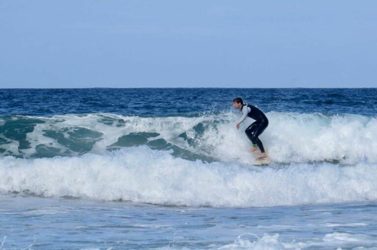 beliche surfing first wave of the year surf guide guest