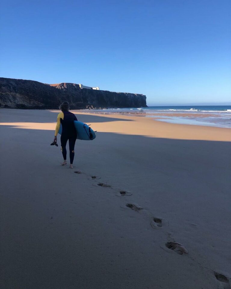 only one on the beach surfing sagres tonel with surf guide algarve