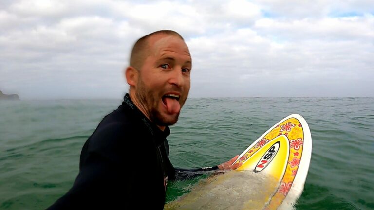 surf guide algarve guest on the surfboard