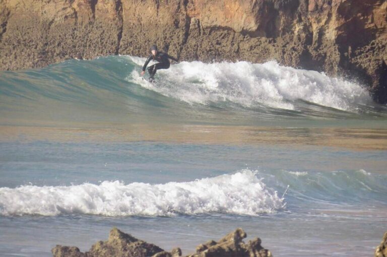 zavial point break small wave surf guide algarve