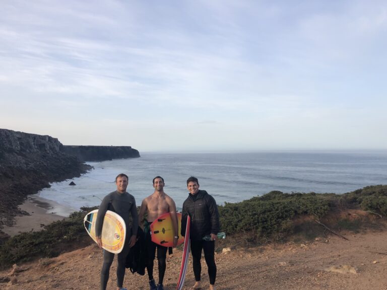 american surf guide algarve guests stoked