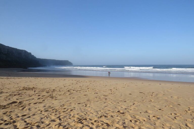 empty beach surf guide algarve