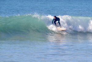 wave of the day cabanas velhas surfing with surf guide algarve