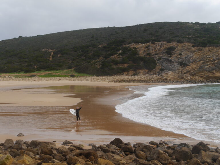 empty beach christmas surf surf guide algarve