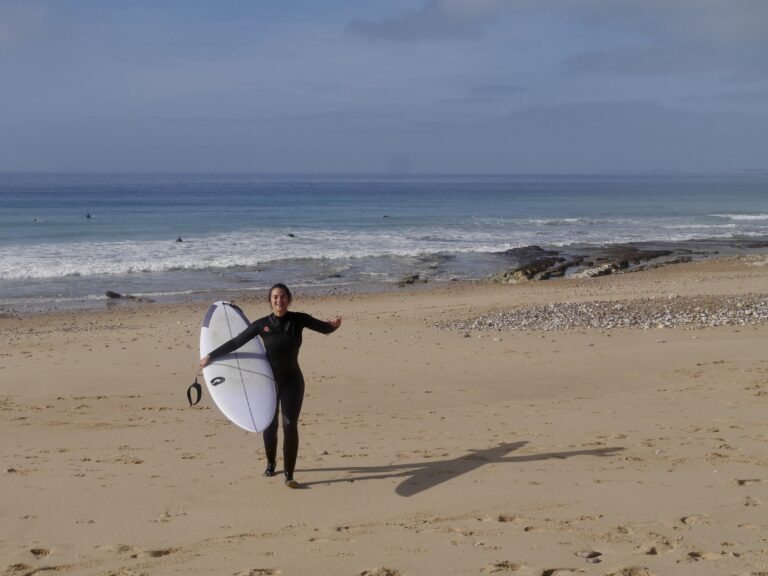 Cabanas Velhas surfgirl surf guide algarve