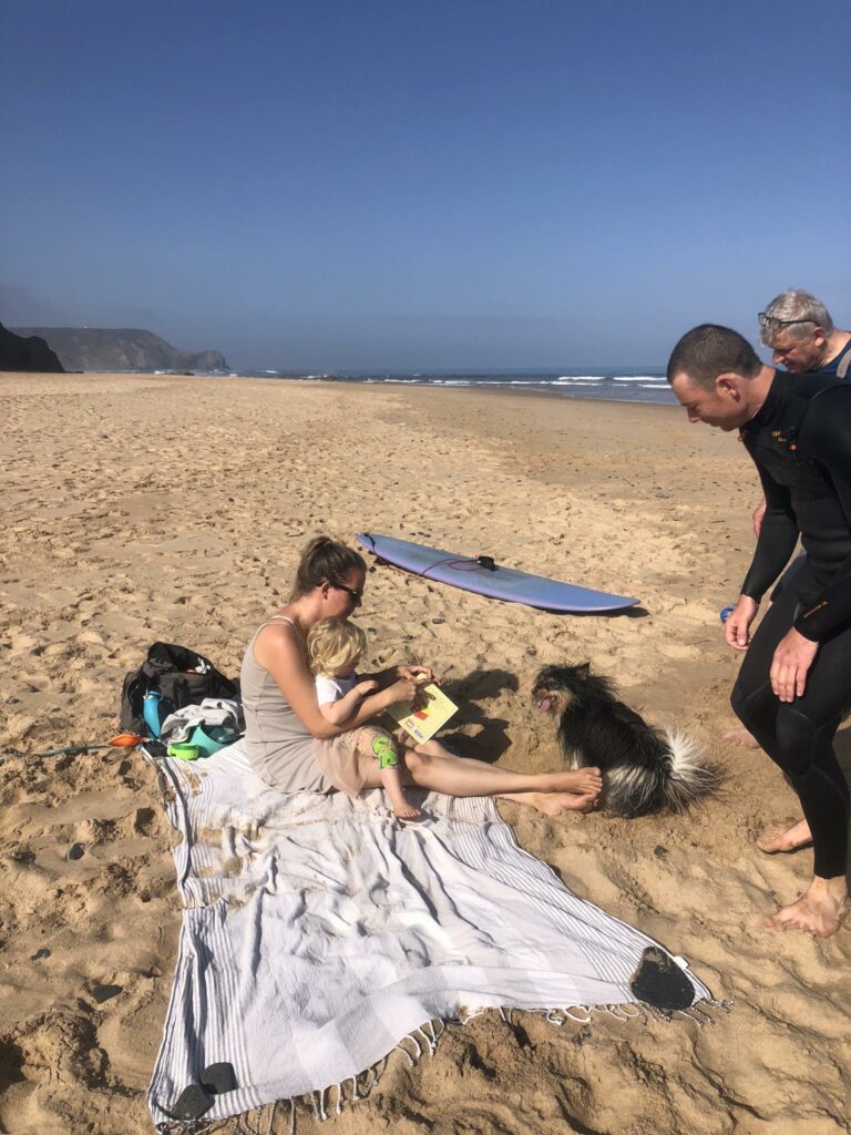 family fun on the beach of cordoama surf guide algarve