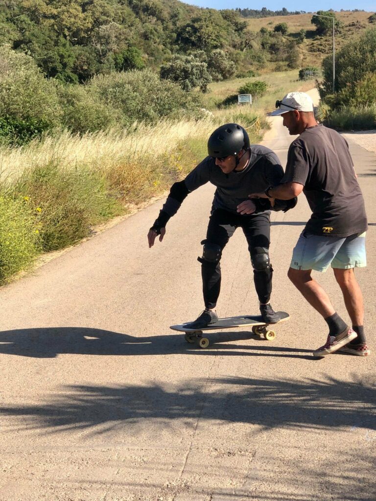 surfskate session surfranch with surf guide algarve