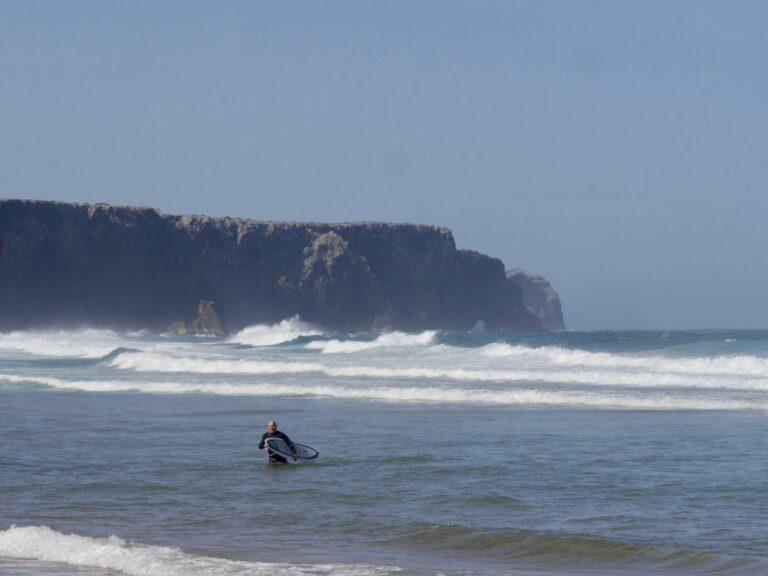 after surf stokes empty beach surf guide algarve west coast