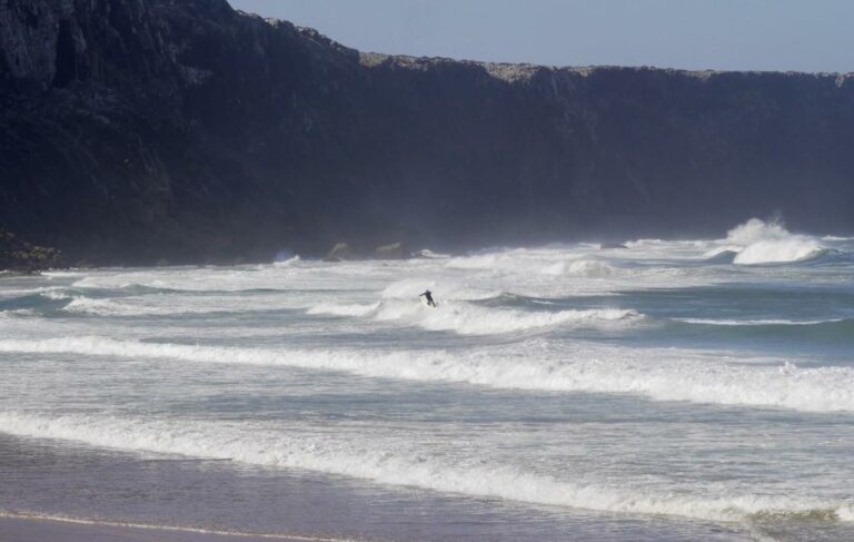 only ones out with surf guide algarve