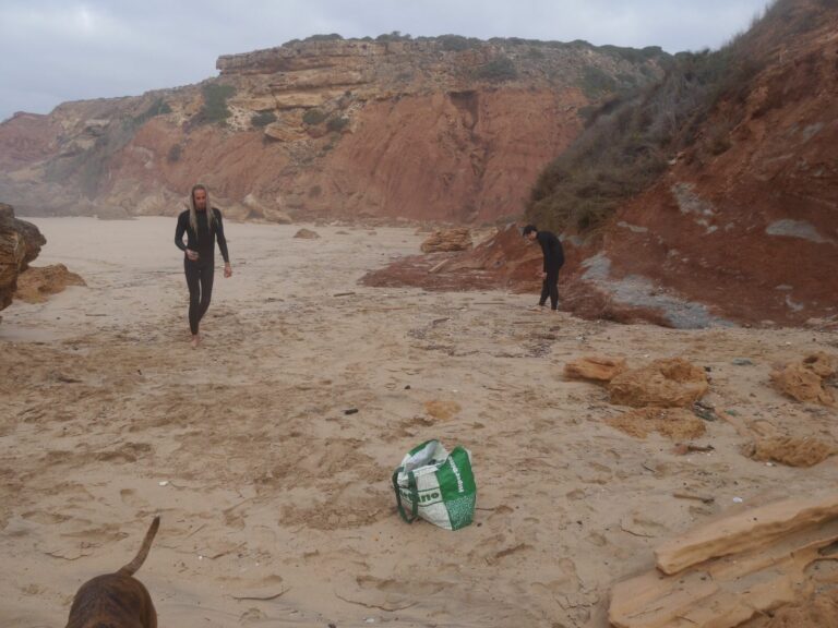 after surf beach cleanup surf guide algarve