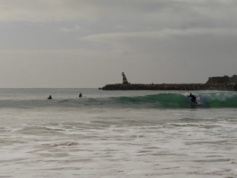 meia praia surfing lagos with surf guide algarve