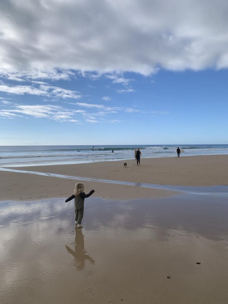 happy newyear beach day with surf guide algarve