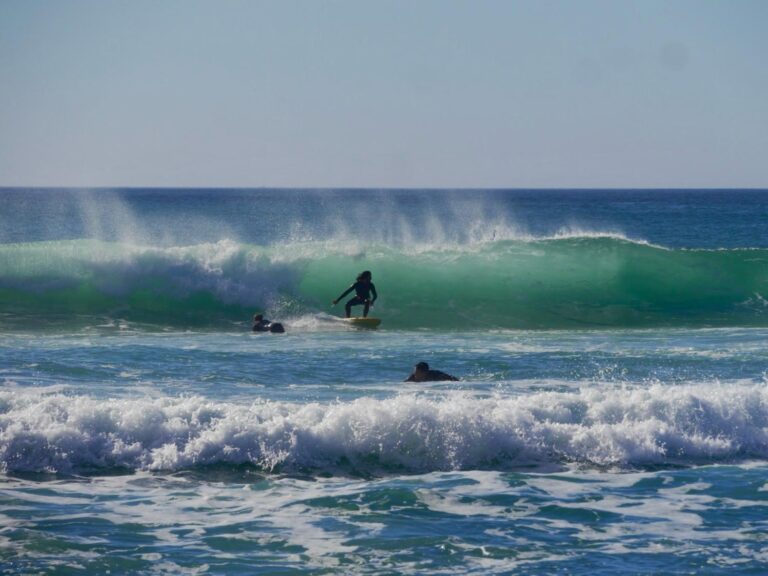 barranco sunny surf with surf guide algarve