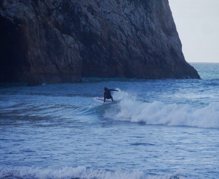 fun waves in beliche with surf guide algarve aloha