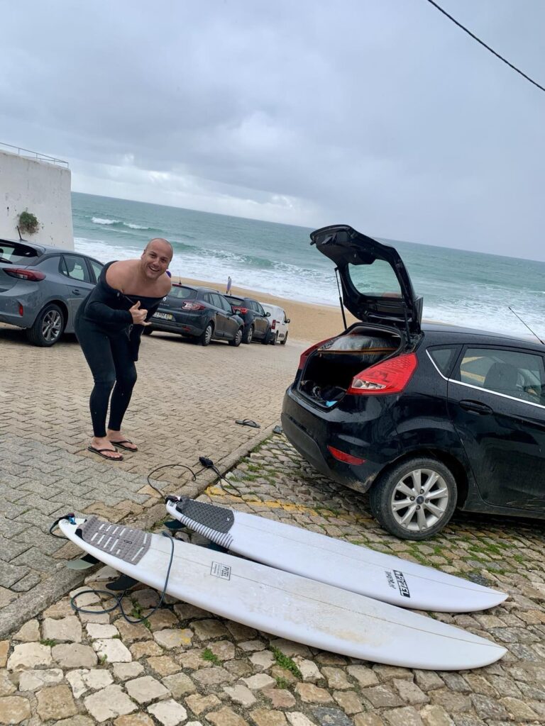 pyzel surfboards at burgau with surf guide algarve