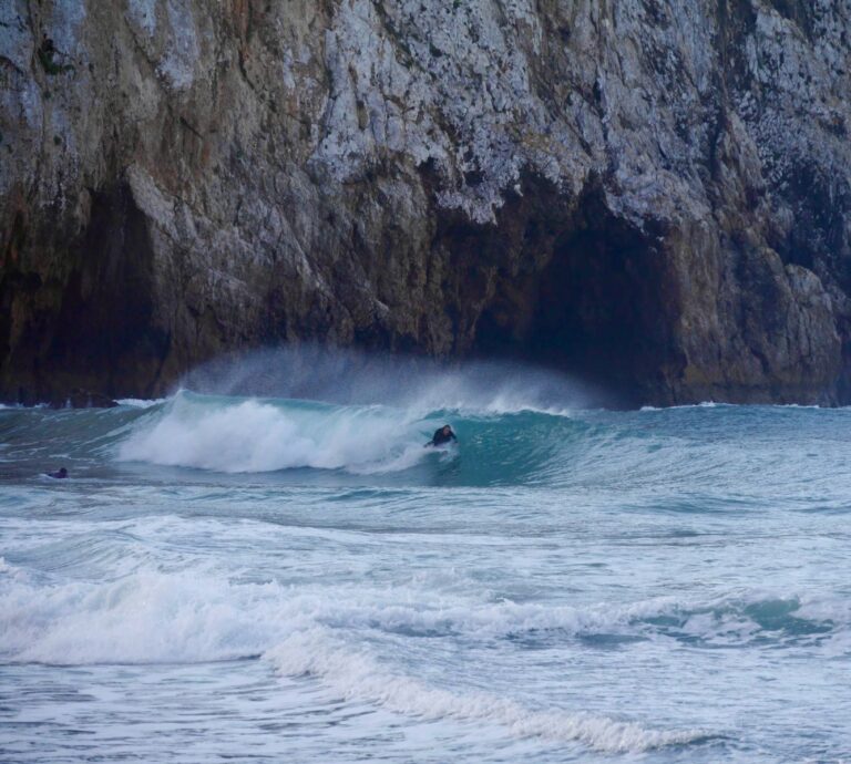 small barrels beliche surfing with surf guide algarve