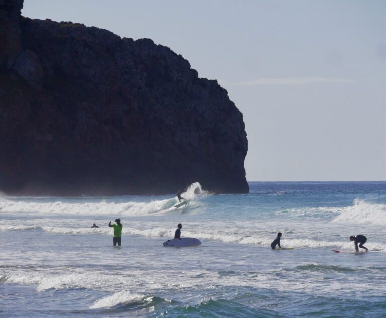 all levels at zavial from beginner to pro with surf guide algarve