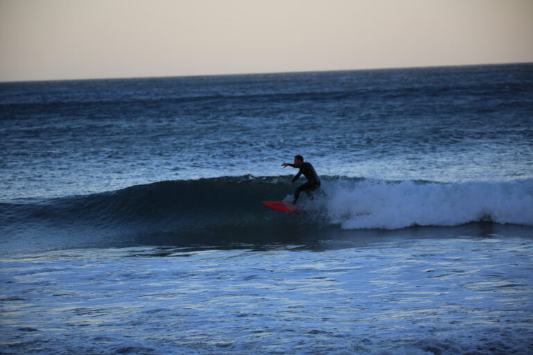 epic early morning session with surf guide algarve