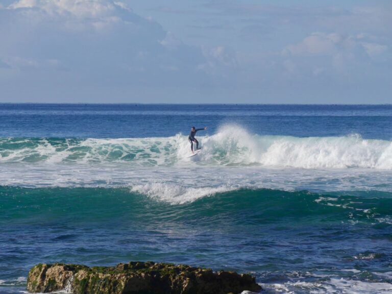 french surfer zavial blue waves with surf guide algarve