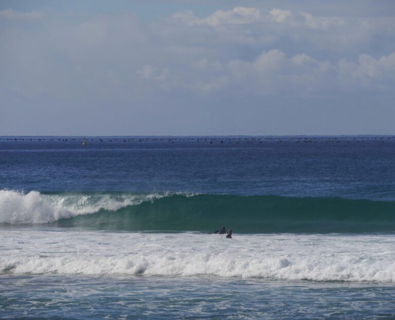 glassy waves at zavial with surf guide algarve