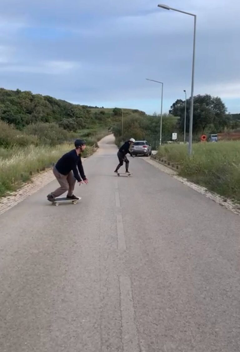 surfskate action with surf guide algarve