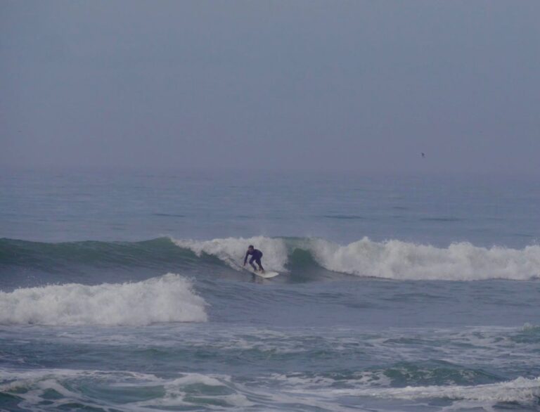 surf guide algarve guest going right at porto de mos lagos